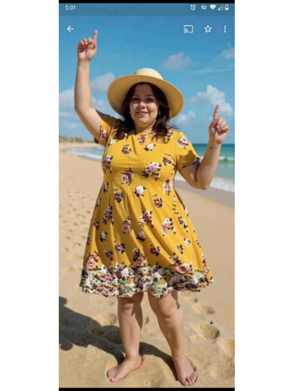 J for Justify Mustard Yellow Floral T Shirt Dress Soft Material Size XL Cottage
